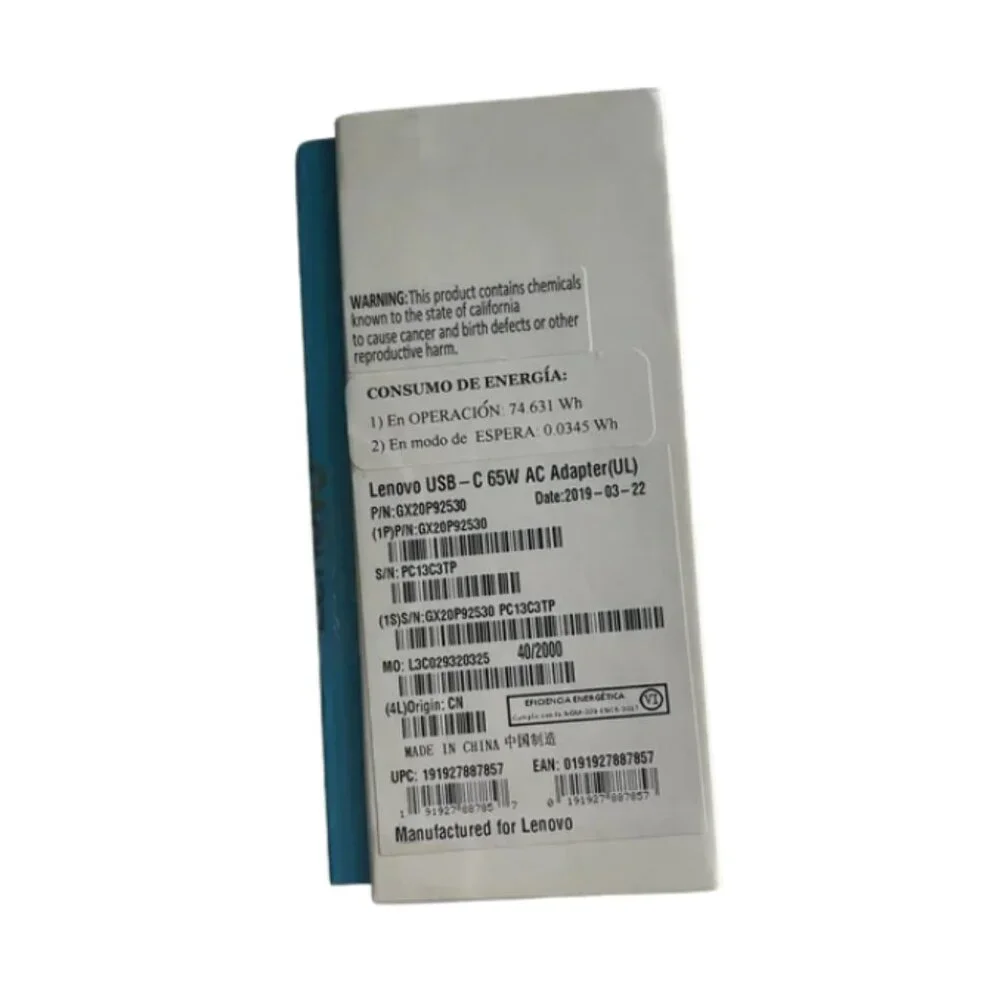 Lenovo USB-C 65W AC Adapter Charger